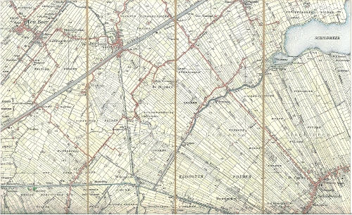 stafkaart Ten Boer 1919